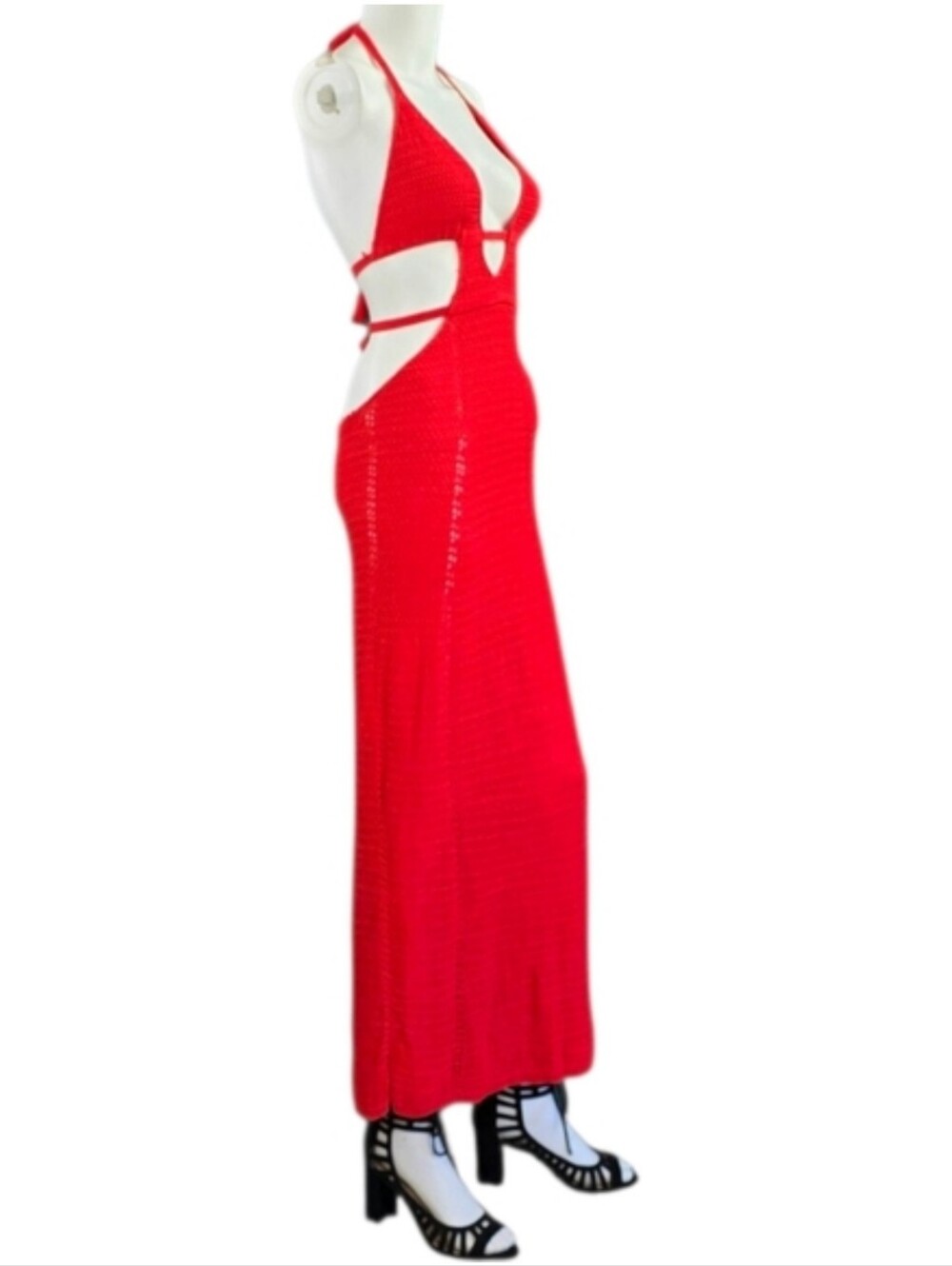 Crocheted Halter Maxi-Dress - Picture 7 of 14